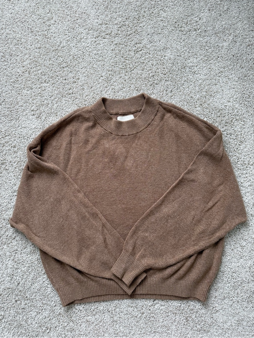 Abercrombie and Fitch Lounge Cozy Brown Crewneck Sweater